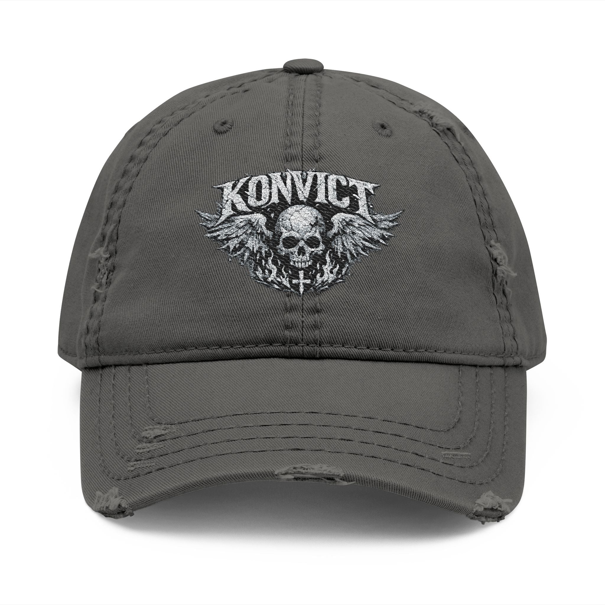 Konvict Skull Distressed Cap