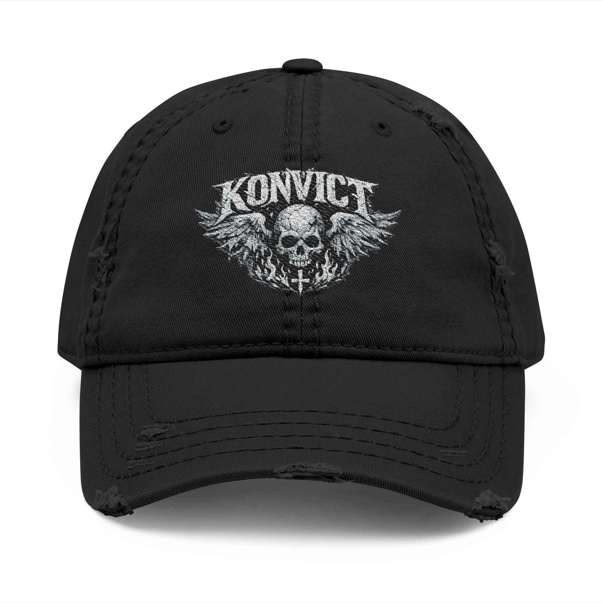 Konvict Skull Distressed Cap